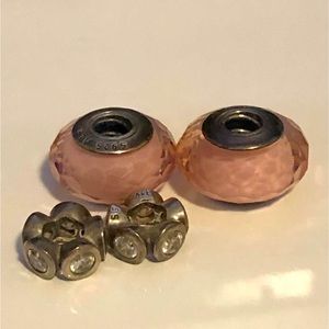 Pandora pink murano bead